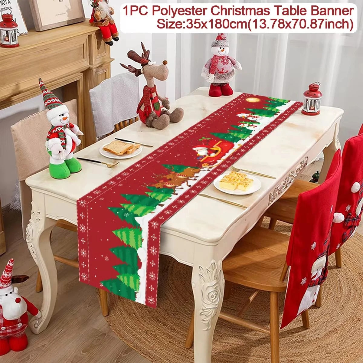 Christmas Table Runner Merry Christmas Decoration