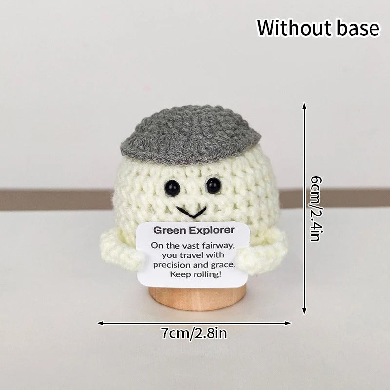 Positive Crochet Doll Funny Valentines Day Gift with Card
