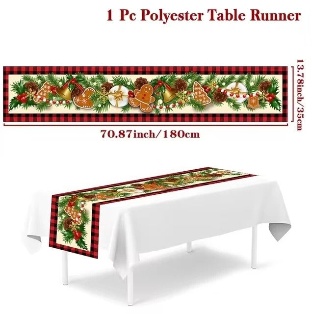 Christmas Table Runner Merry Christmas Decoration