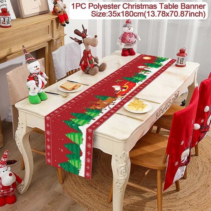 2024 Christmas Table Runners Merry Christmas Decoration