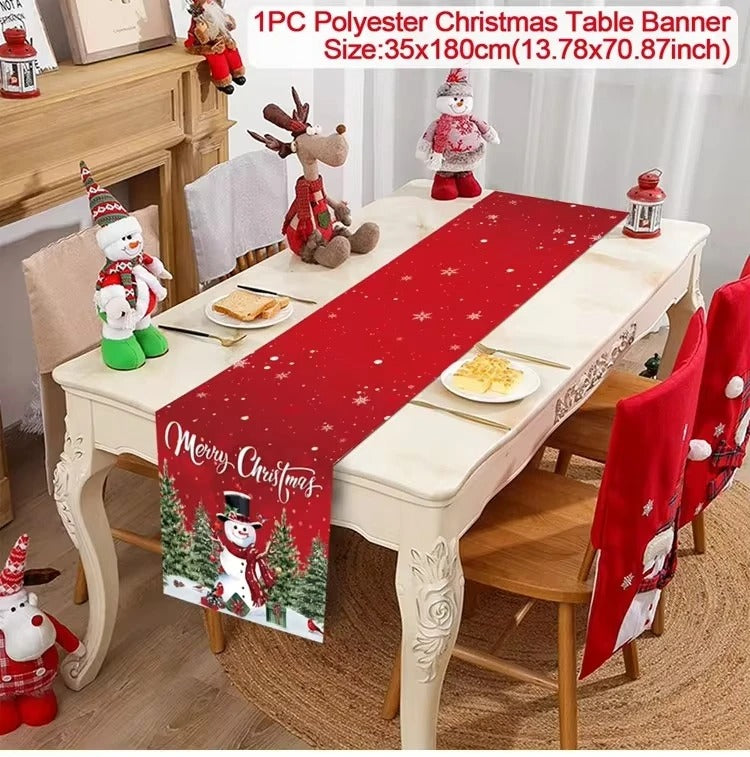 Christmas Table Runner Merry Christmas Decoration