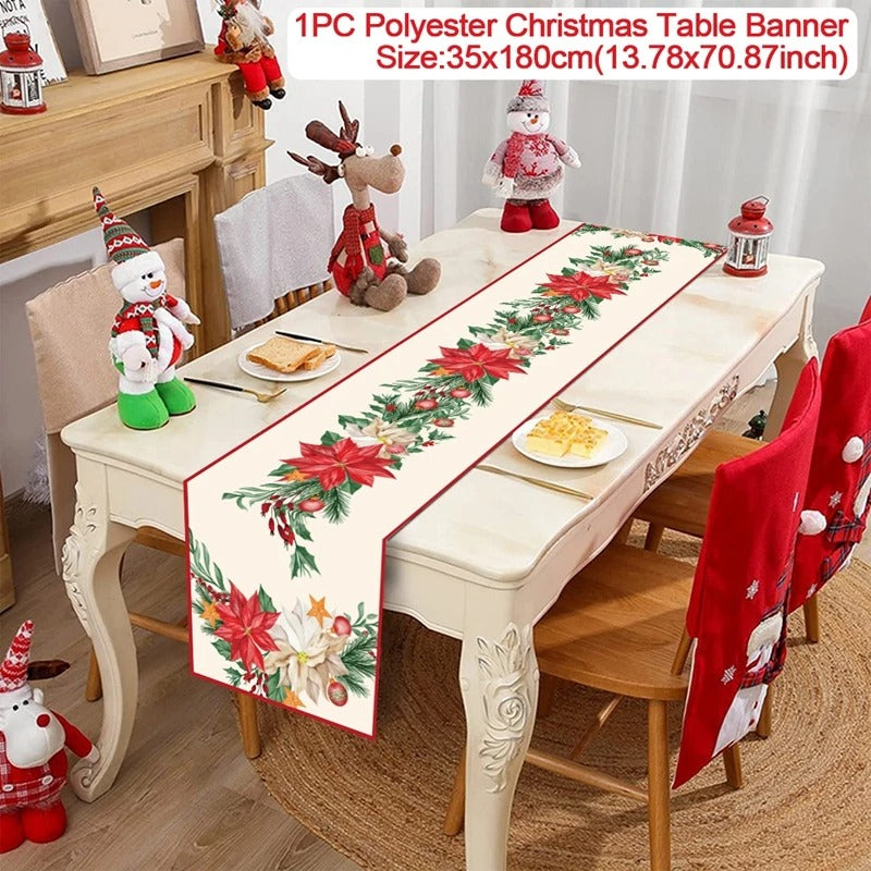 2024 Christmas Table Runners Merry Christmas Decoration