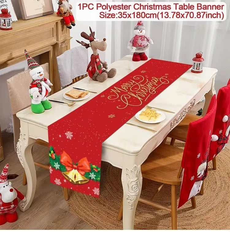 Christmas Table Runner Merry Christmas Decoration