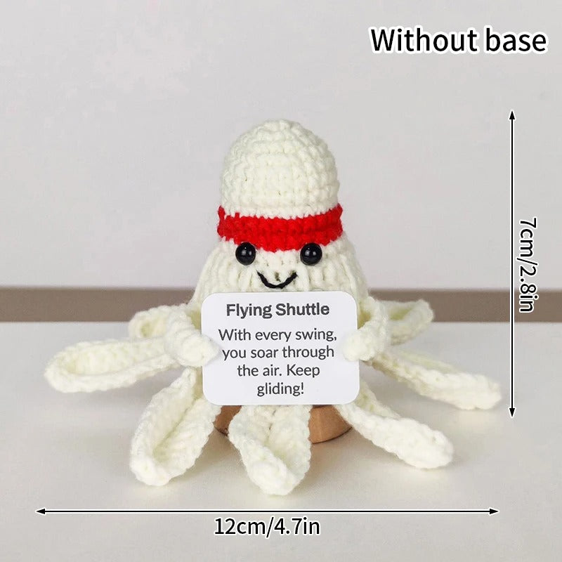 Positive Crochet Doll Funny Valentines Day Gift with Card