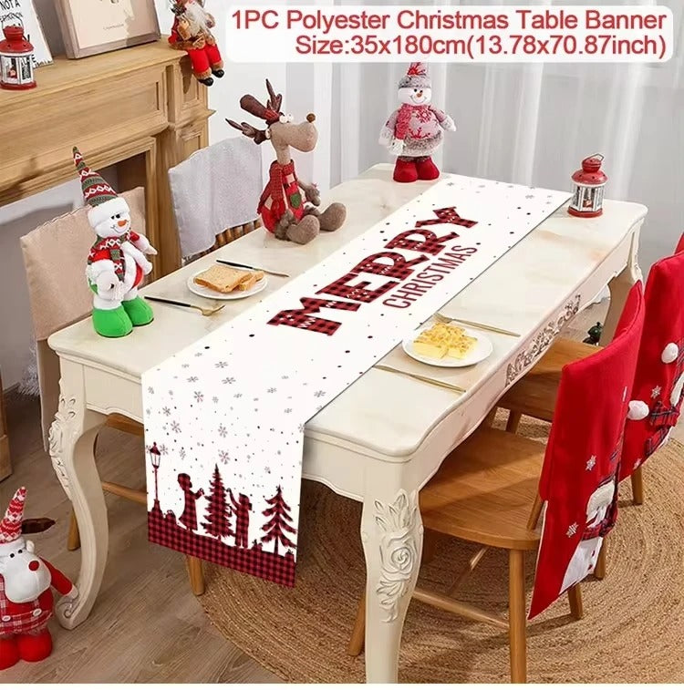 Christmas Table Runner Merry Christmas Decoration