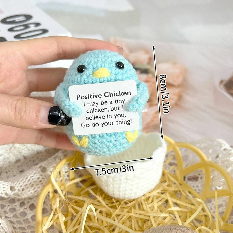 Positive Crochet Doll Funny Valentines Day Gift with Card