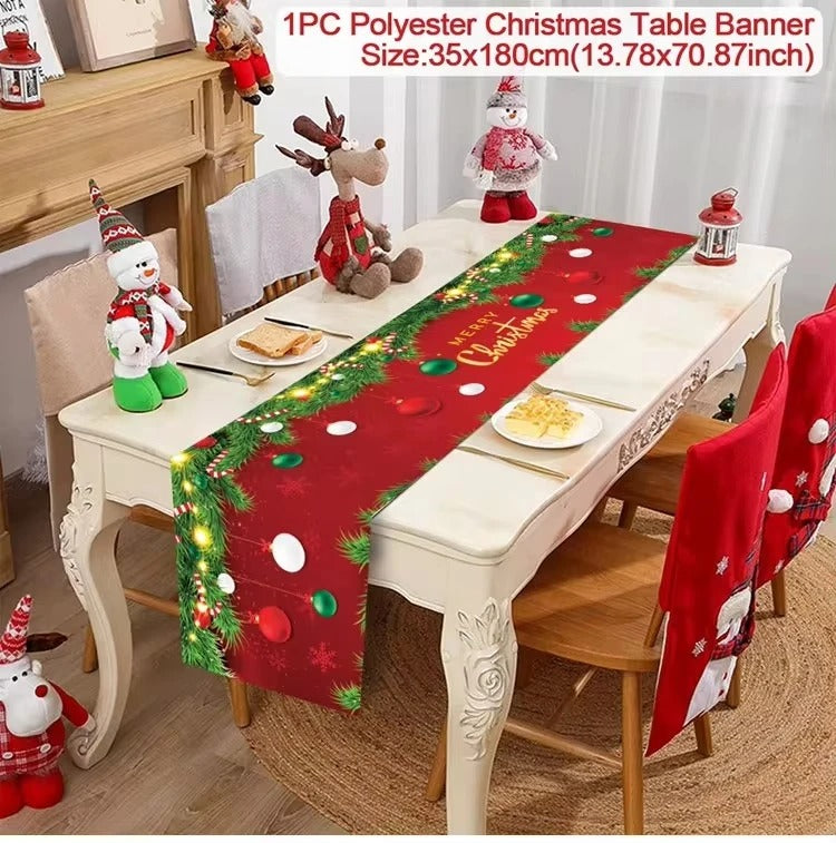 Christmas Table Runner Merry Christmas Decoration