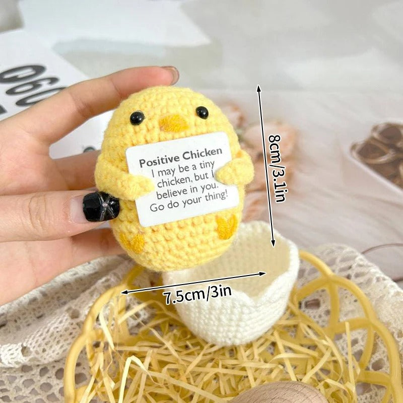 Positive Crochet Doll Funny Valentines Day Gift with Card