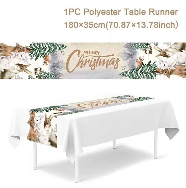 Christmas Table Runner Merry Christmas Decoration