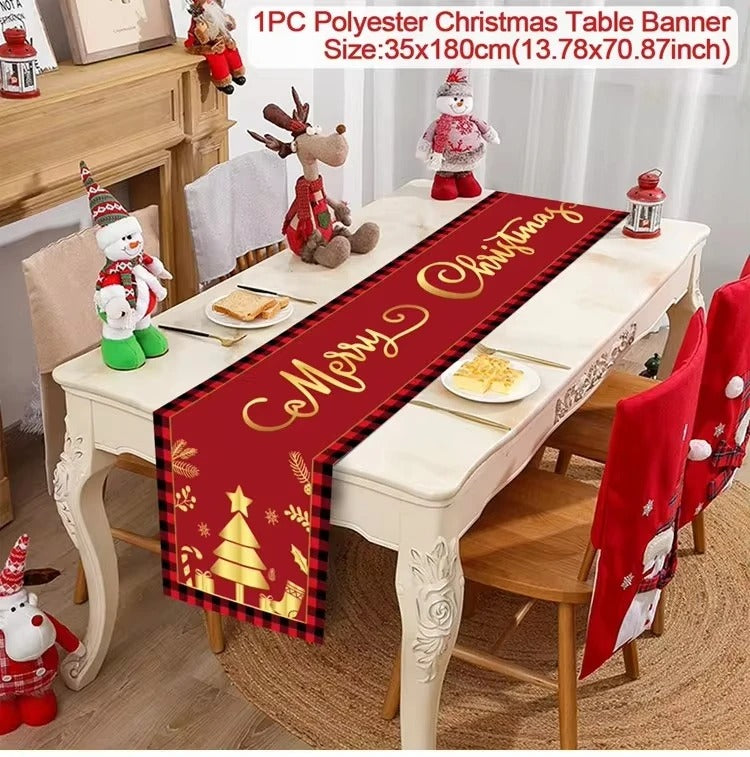 Christmas Table Runner Merry Christmas Decoration