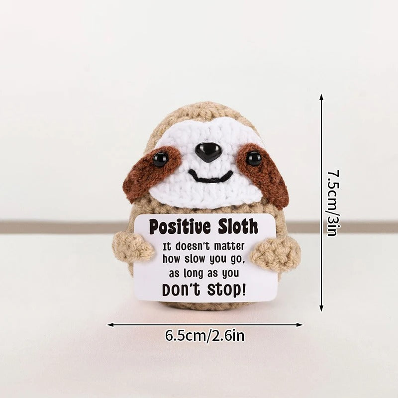 Positive Crochet Doll Funny Valentines Day Gift with Card