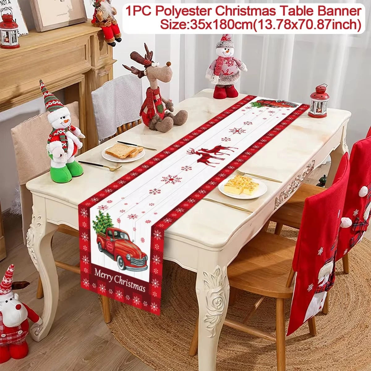 Christmas Table Runner Merry Christmas Decoration