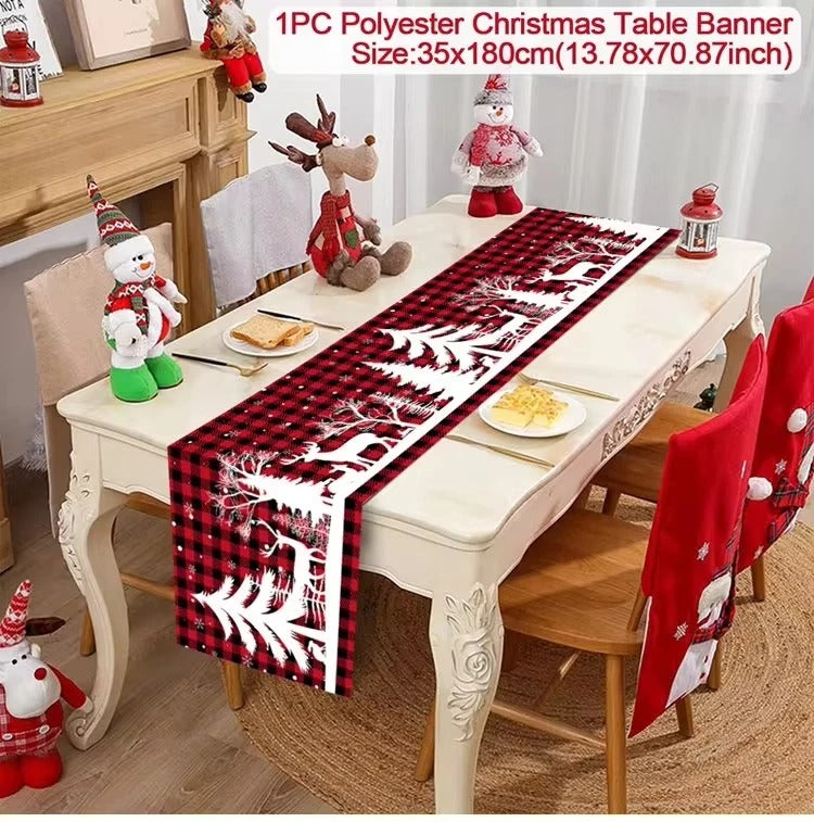 Christmas Table Runner Merry Christmas Decoration