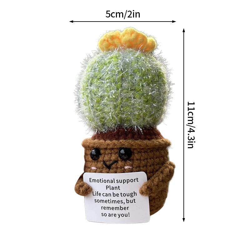 Positive Crochet Doll Funny Valentines Day Gift with Card