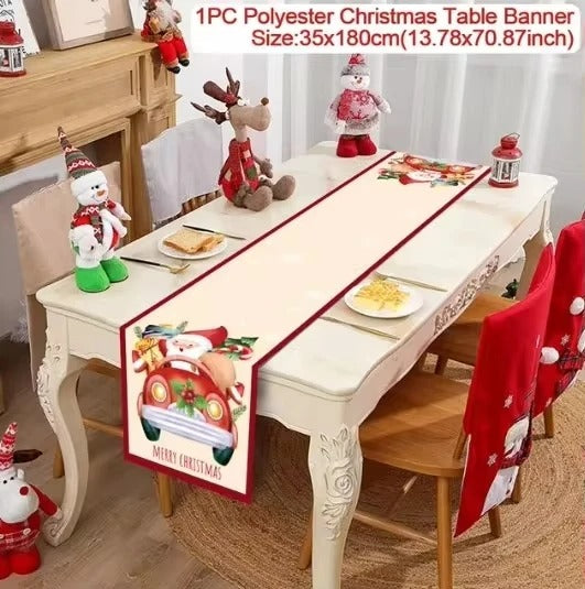 Christmas Table Runner Merry Christmas Decoration