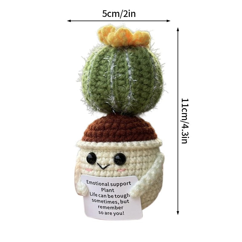 Positive Crochet Doll Funny Valentines Day Gift with Card