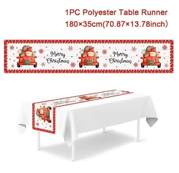 Christmas Table Runner Merry Christmas Decoration