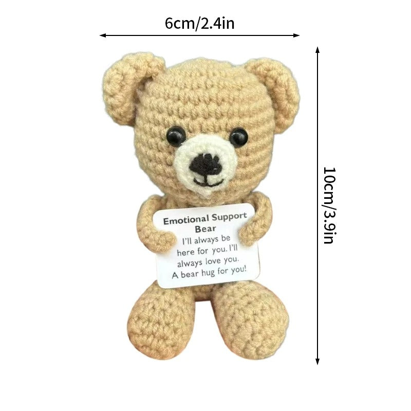 Positive Crochet Doll Funny Valentines Day Gift with Card