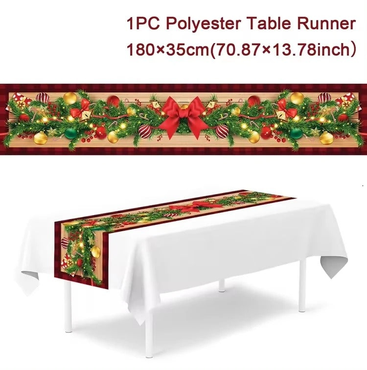 Christmas Table Runner Merry Christmas Decoration