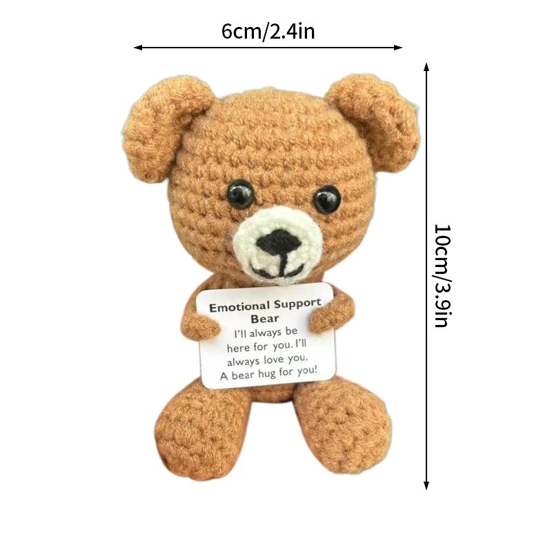 Positive Crochet Doll Funny Valentines Day Gift with Card