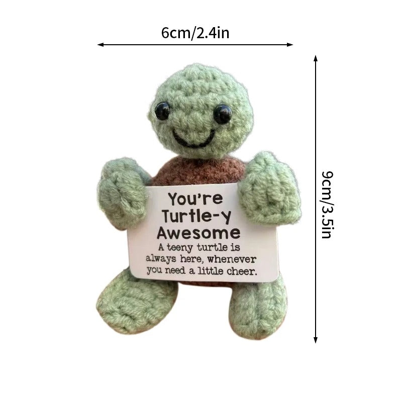 Positive Crochet Doll Funny Valentines Day Gift with Card