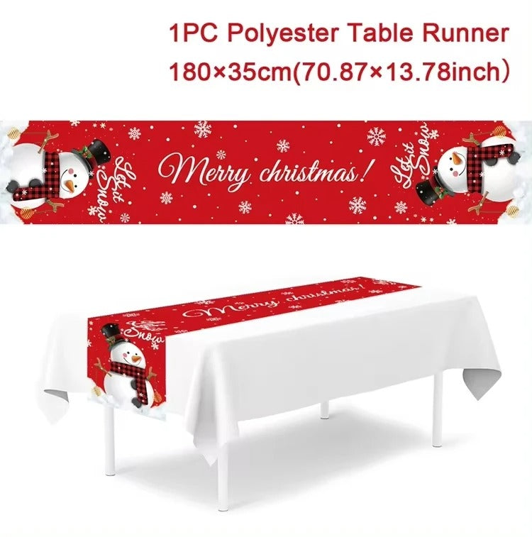 Christmas Table Runner Merry Christmas Decoration