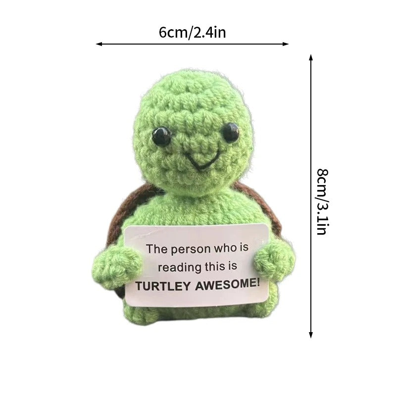 Positive Crochet Doll Funny Valentines Day Gift with Card