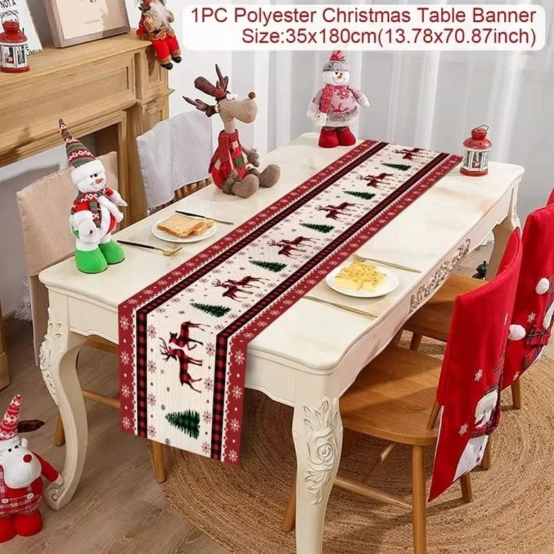 Christmas Table Runner Merry Christmas Decoration