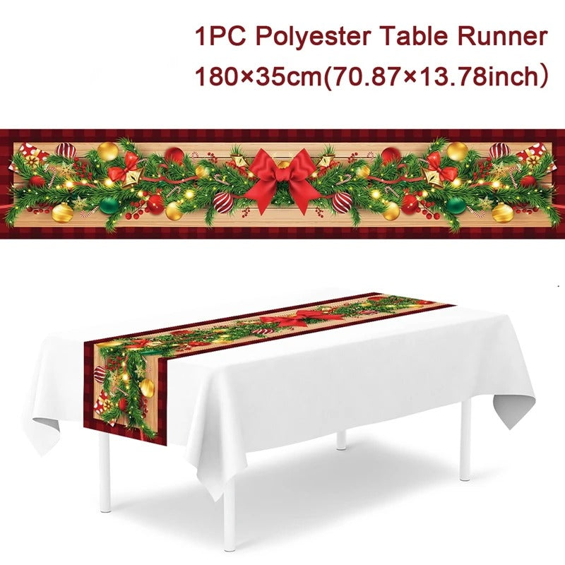 2024 Christmas Table Runners Merry Christmas Decoration