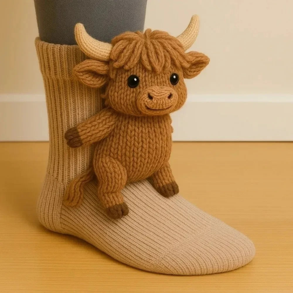 3D Knit Animal Socks Cute Floor Socks