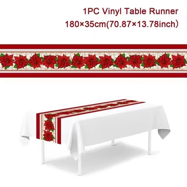 Christmas Table Runner Merry Christmas Decoration