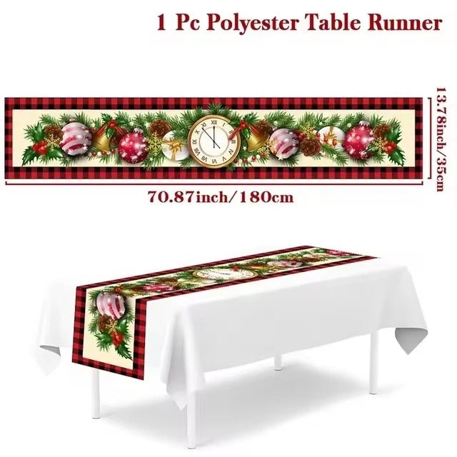 Christmas Table Runner Merry Christmas Decoration