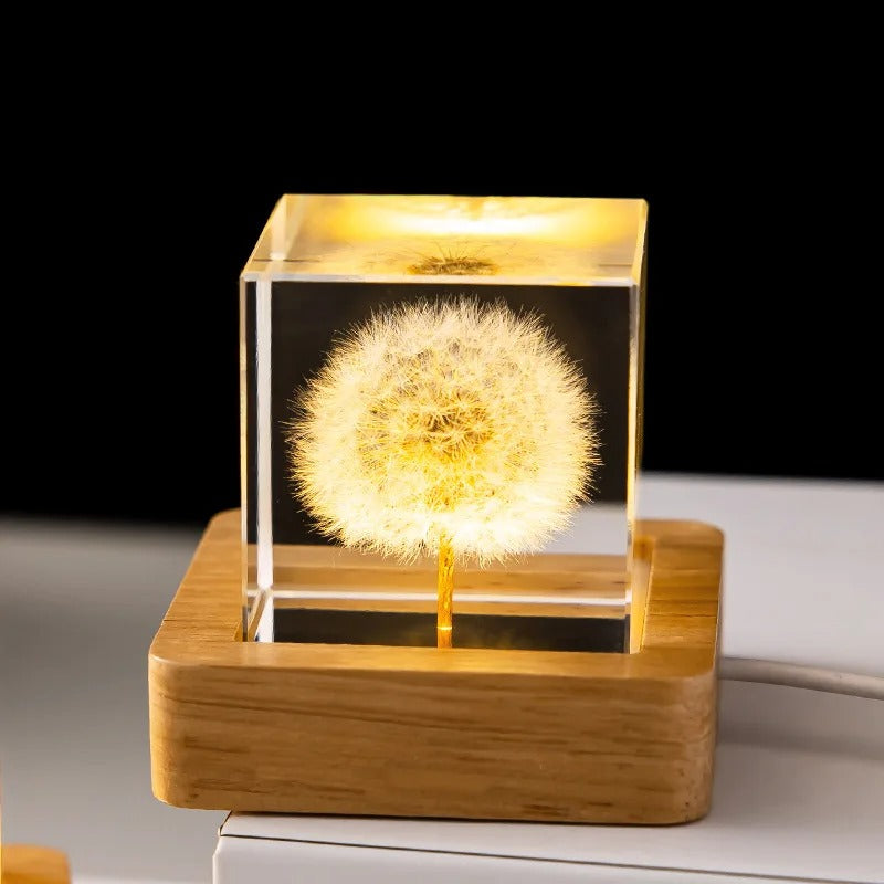 Dandelion Crystal Flower Lamp