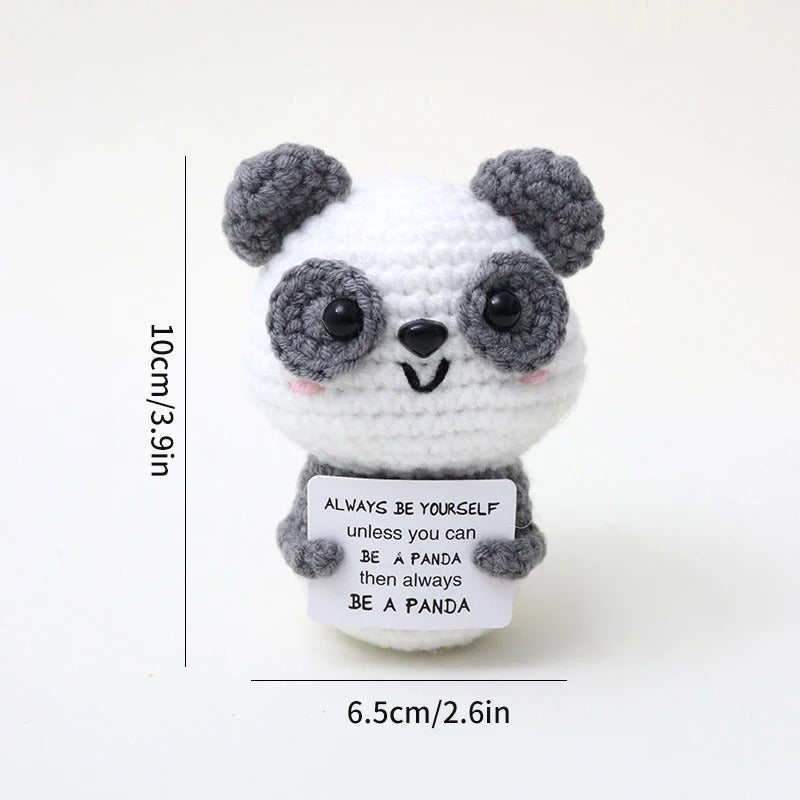 Positive Crochet Doll Funny Valentines Day Gift with Card