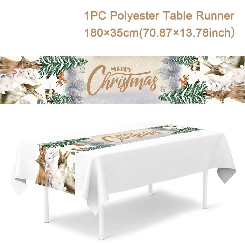 2024 Christmas Table Runners Merry Christmas Decoration