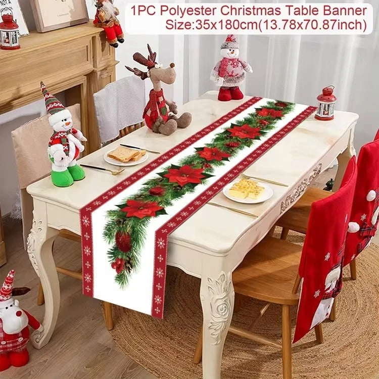 Christmas Table Runner Merry Christmas Decoration