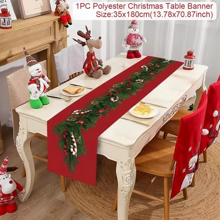 Christmas Table Runner Merry Christmas Decoration