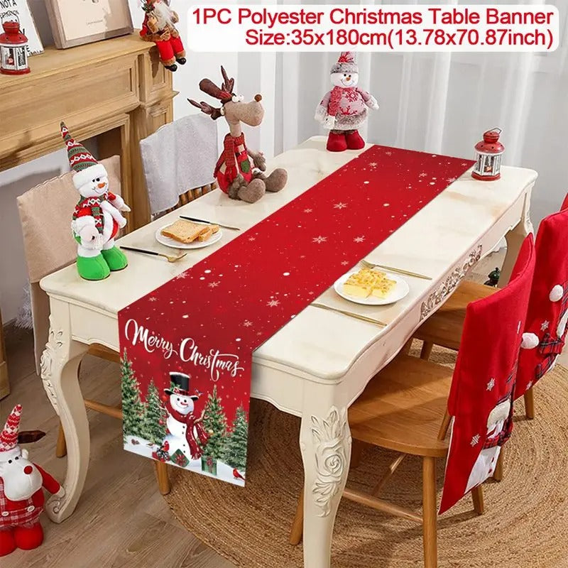 2024 Christmas Table Runners Merry Christmas Decoration