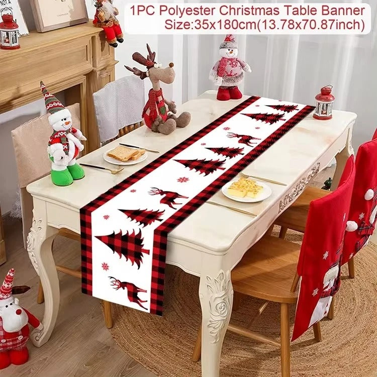 Christmas Table Runner Merry Christmas Decoration