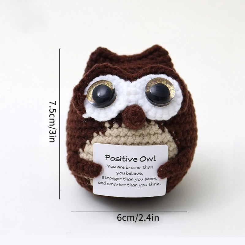 Positive Crochet Doll Funny Valentines Day Gift with Card