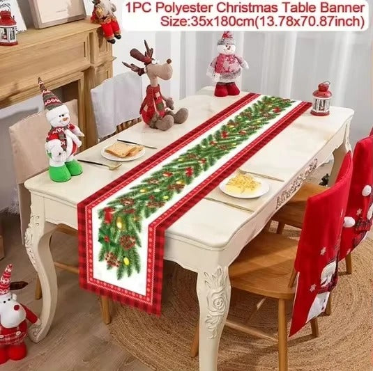 Christmas Table Runner Merry Christmas Decoration