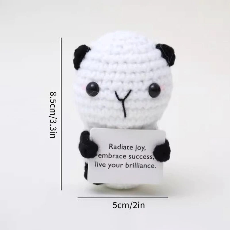 Positive Crochet Doll Funny Valentines Day Gift with Card