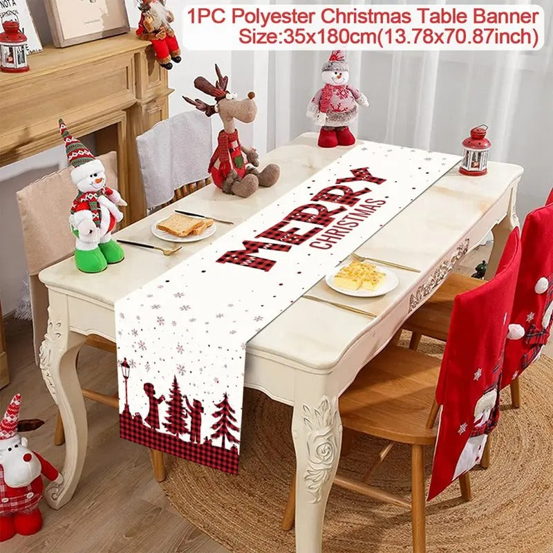 2024 Christmas Table Runners Merry Christmas Decoration